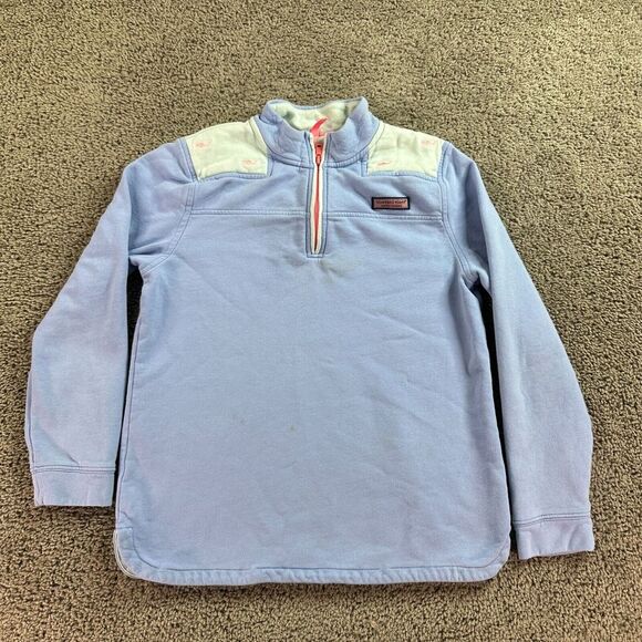 Vineyard Vines Pullover Shep Shirt Girls XL Blue Party Whale Colorblock READ - Picture 1 of 14
